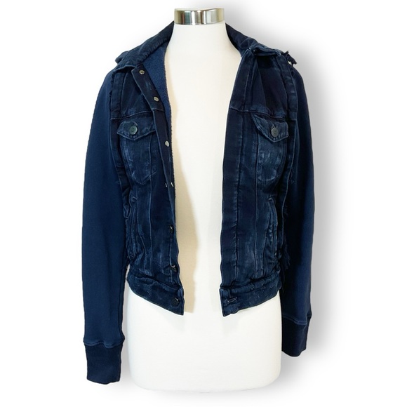 Citizens of Humanity Denim Hoodie Hybrid Jacket - Picture 3 of 11